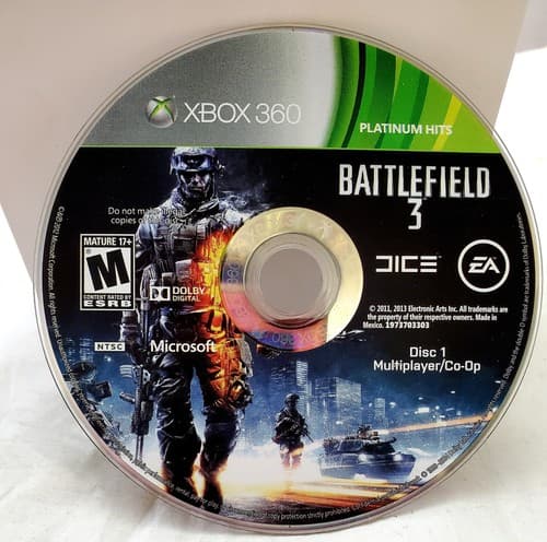Battlefield 3 Microsoft Xbox 360 Video Game Disc Only - Image 1