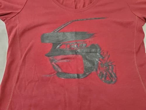 Women's BMW IIIM Stylish Red Short Sleeves Scoop Neck Size XSmall T-shirt - Thumbnail 2