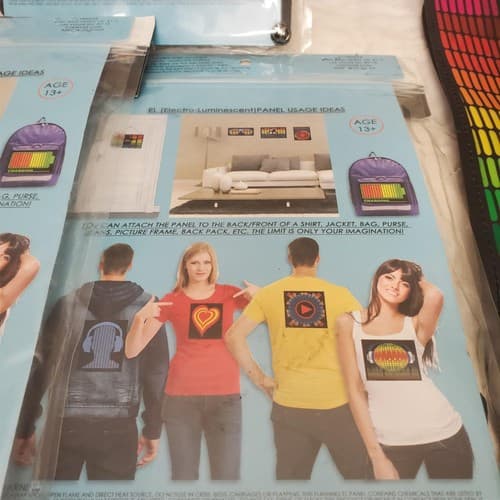 Lot of 11 Cybwear Electro-Luminescent Panel & Sound Activated flashing LED Ties - Thumbnail 6