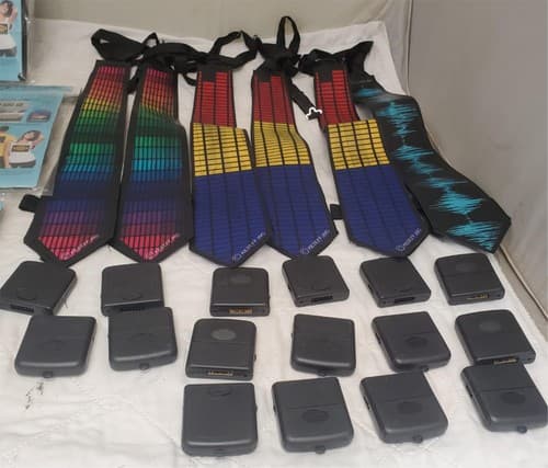 Lot of 11 Cybwear Electro-Luminescent Panel & Sound Activated flashing LED Ties - Thumbnail 8