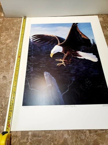 Gray Kremen Symphony on Canvas Bald Eagle Art Print Poster - Thumbnail 4