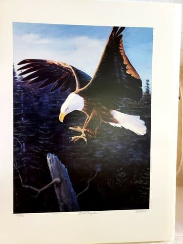 Gray Kremen Symphony on Canvas Bald Eagle Art Print Poster - Thumbnail 2