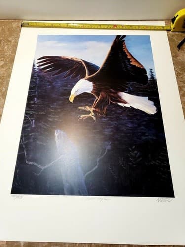 Gray Kremen Symphony on Canvas Bald Eagle Art Print Poster - Thumbnail 3