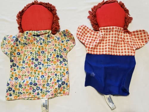 4 Vintage Hand Puppets and Dolls Knickerbocker Raggedy Ann and Andy - Thumbnail 2