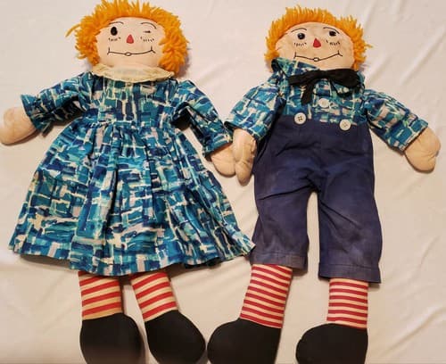 4 Vintage Hand Puppets and Dolls Knickerbocker Raggedy Ann and Andy - Thumbnail 4