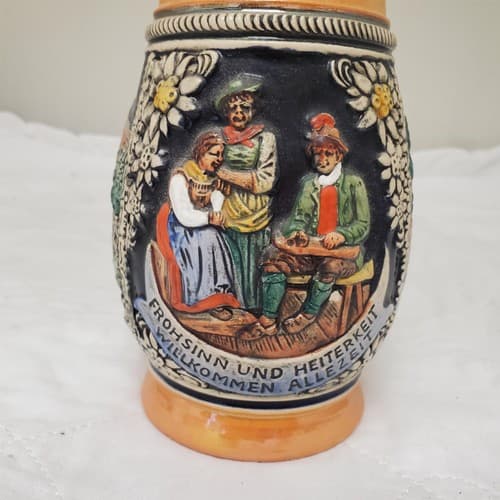 Frohsinn Und Heiterkeit Willkommen Allezeit E. Bay Germany Stein without Lid - Thumbnail 2