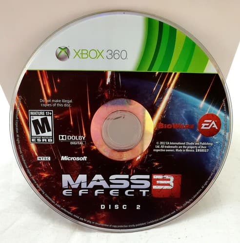 Mass Effect 3 Microsoft Xbox 360 Video Game Disc Only - Image 1