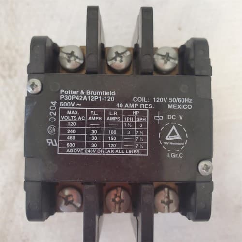 Potter & Brumfield P30P42A12P1-120 600V Contactor - Thumbnail 6