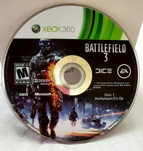 Battlefield 3 Disc 1 Only Microsoft Xbox 360 Video Game Disc Only - Image 1