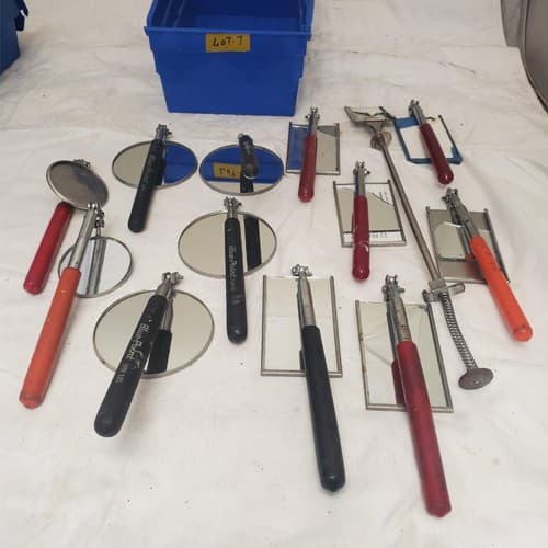 Lot of 13 Assorted Shapes and Sizes Blue Point Inspection Mirror Set LOT-7 - Image 1