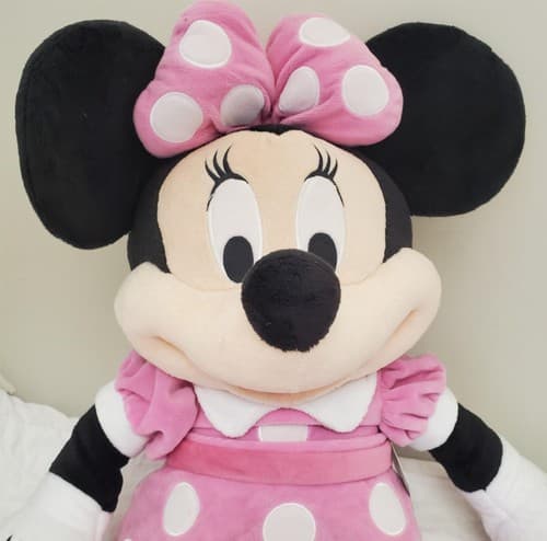 Disney Store Minnie Mouse Plush Pink Polka Dots Doll - Thumbnail 2
