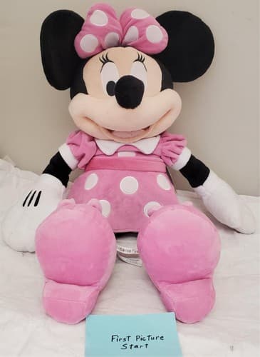 Disney Store Minnie Mouse Plush Pink Polka Dots Doll - Image 1
