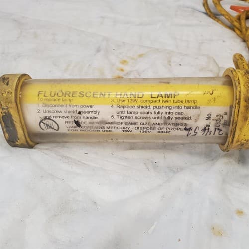 Vintage Fluorescent Hand Yellow Lamp CS-1 - Thumbnail 3