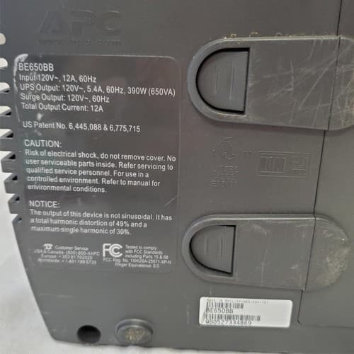 APC Back-UPS ES 650 BE650BB Surge Protector NO BATTERY INCLUDED #21 - Thumbnail 5