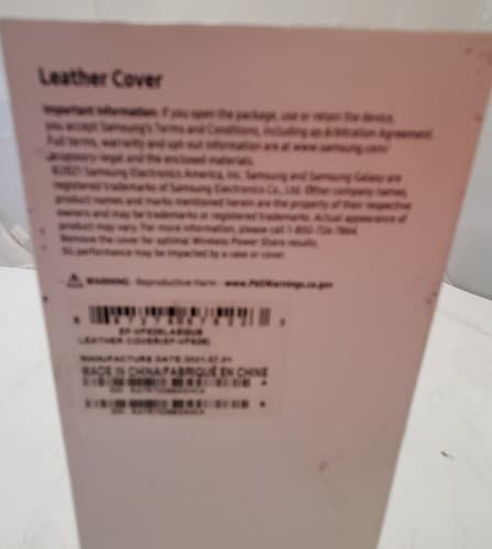 Vintage Used Samsung Galaxy Z Fold3 Leather Cover - Thumbnail 3