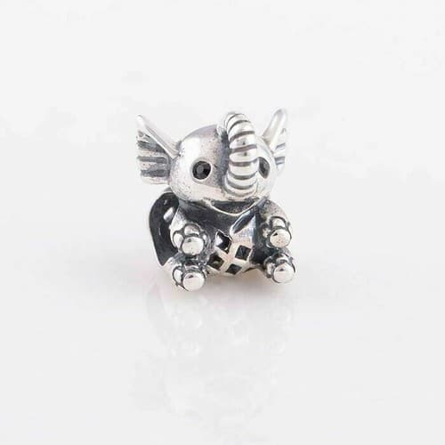 Openwork Elephant Sterling Silver European Charm - Thumbnail 2