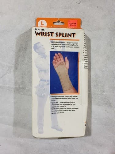 Champion Elastic Wrist Splint Size Large Sprains Strains Carpal Tunnel - Image 1