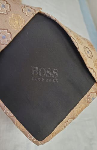 BOSS HUGO BOSS Mens Tie 100% Silk Italy - Thumbnail 5