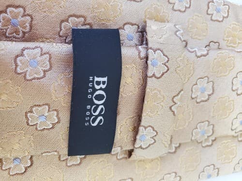 BOSS HUGO BOSS Mens Tie 100% Silk Italy - Thumbnail 4