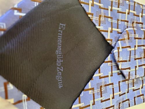 Ermenegildo Zegna 100% Silk Men's Neck Tie Made in Italy - Thumbnail 4