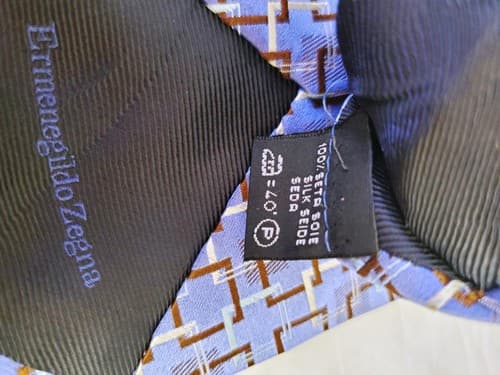 Ermenegildo Zegna 100% Silk Men's Neck Tie Made in Italy - Thumbnail 5