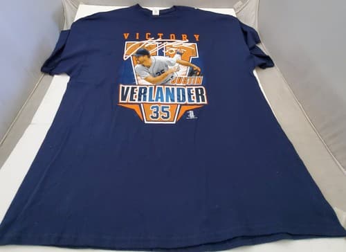 Justin Verlander Victory Men’s Blue Shirt Size 2XL - Image 1