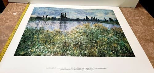 Claude Monet "Banks of the Seine, Vetheuil" 1880 Giclee Fine Art Print - Image 1