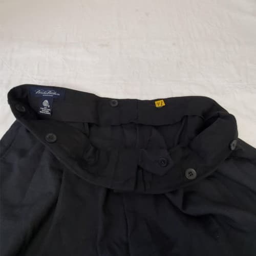 Brooks Brothers Brookwood Charcoal Dress Pants Mens 100% Wool - Thumbnail 7