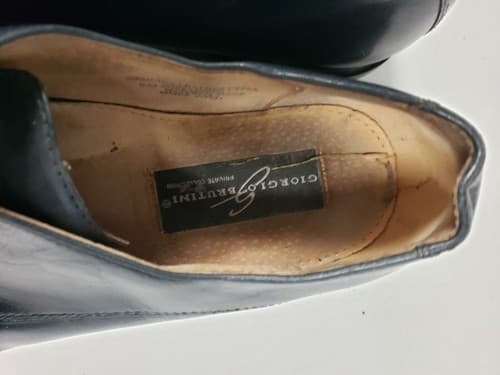 Used Giorgio Brutini Private Collection Black Leather Dress Shoes Men's Size 11M - Thumbnail 2