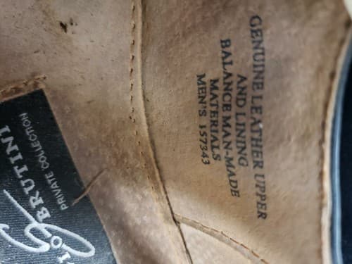 Used Giorgio Brutini Private Collection Black Leather Dress Shoes Men's Size 11M - Thumbnail 4