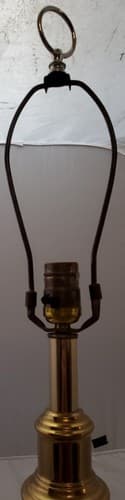 Hollywood Regency Mid Century Modern Stiffel Hanging Brass Table Lamp - Thumbnail 3