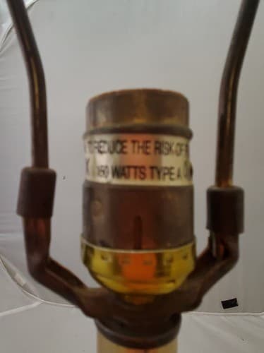 Hollywood Regency Mid Century Modern Stiffel Hanging Brass Table Lamp - Thumbnail 2