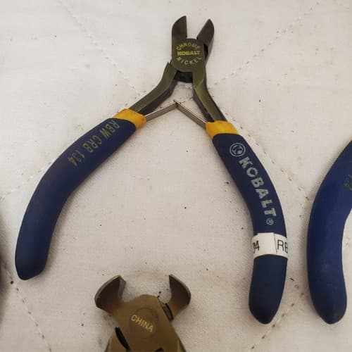 Lot of 4 Kobalt Chrome Nickel Jewelry Pliers with Dipped Handles LOT-665 - Thumbnail 5
