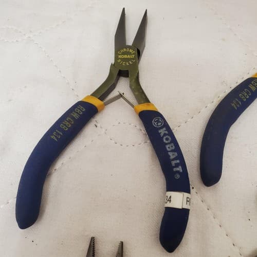 Lot of 4 Kobalt Chrome Nickel Jewelry Pliers with Dipped Handles LOT-665 - Thumbnail 4