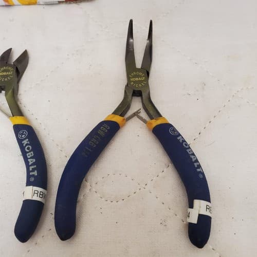 Lot of 4 Kobalt Chrome Nickel Jewelry Pliers with Dipped Handles LOT-665 - Thumbnail 6