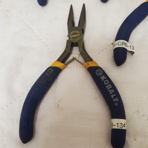 Lot of 4 Kobalt Chrome Nickel Jewelry Pliers with Dipped Handles LOT-665 - Thumbnail 8