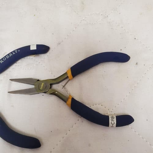 Lot of 4 Kobalt Chrome Nickel Jewelry Pliers with Dipped Handles LOT-665 - Thumbnail 11