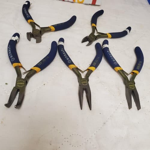 Lot of 4 Kobalt Chrome Nickel Jewelry Pliers with Dipped Handles LOT-665 - Thumbnail 14