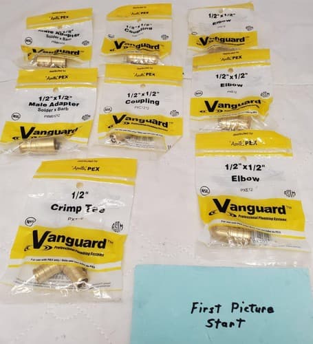 Lot of 8 Apollo PEX 1/2 Vanguard Professional Plumbing System - Image 1