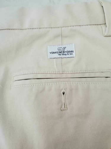 Vineyard Vines by Shep and Ian Off White Mens Breaker Chino Shorts Size 18 - Thumbnail 4