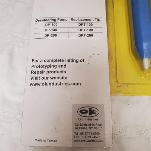 Lot of 3 Ok Industries Solder Desolder DP-140 Compact Desoldering Pump LOT-153 - Thumbnail 9