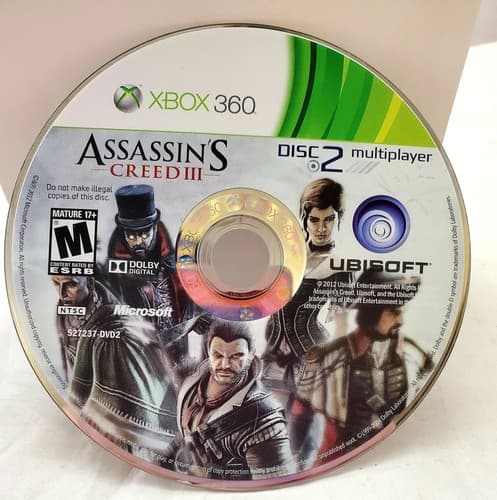 Assassin's Creed III Microsoft Xbox 360 Video Game DISC ONLY - Image 1