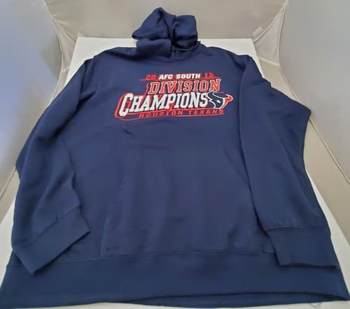 Houston Texans NFL 2015 AFC South Division Champions Hoodie Hooded Coat 2XL - Image 1
