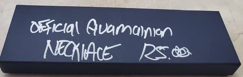 Handmade Guatamalian Necklace with Large White Stone and Black Beads - Thumbnail 2