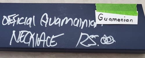 Handmade Guatamalian Necklace with Large White Stone and Black Beads - Thumbnail 5