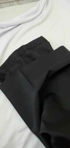 Men's Black Size Large Straight Leg Regular Dress Pants - Thumbnail 5