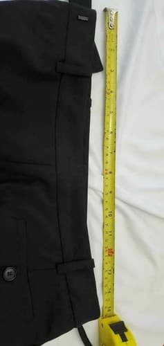 Men's Black Size Large Straight Leg Regular Dress Pants - Thumbnail 7