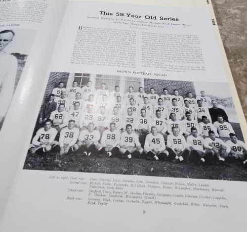 Brown vs Yale Football Game Official Program November, 11 1939 - Thumbnail 6