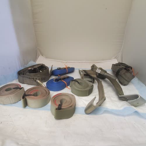 Adjustable Cam Buckle Tie Down Green/Blue Canvas Cargo Lashing Travel Strap - Thumbnail 6