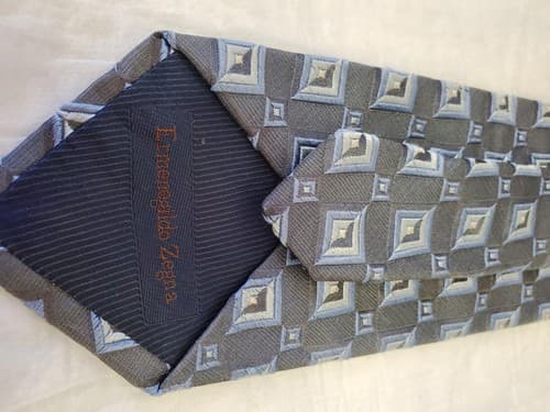 Ermenegildo Zegna 100% Silk Men's Neck Tie - Thumbnail 3